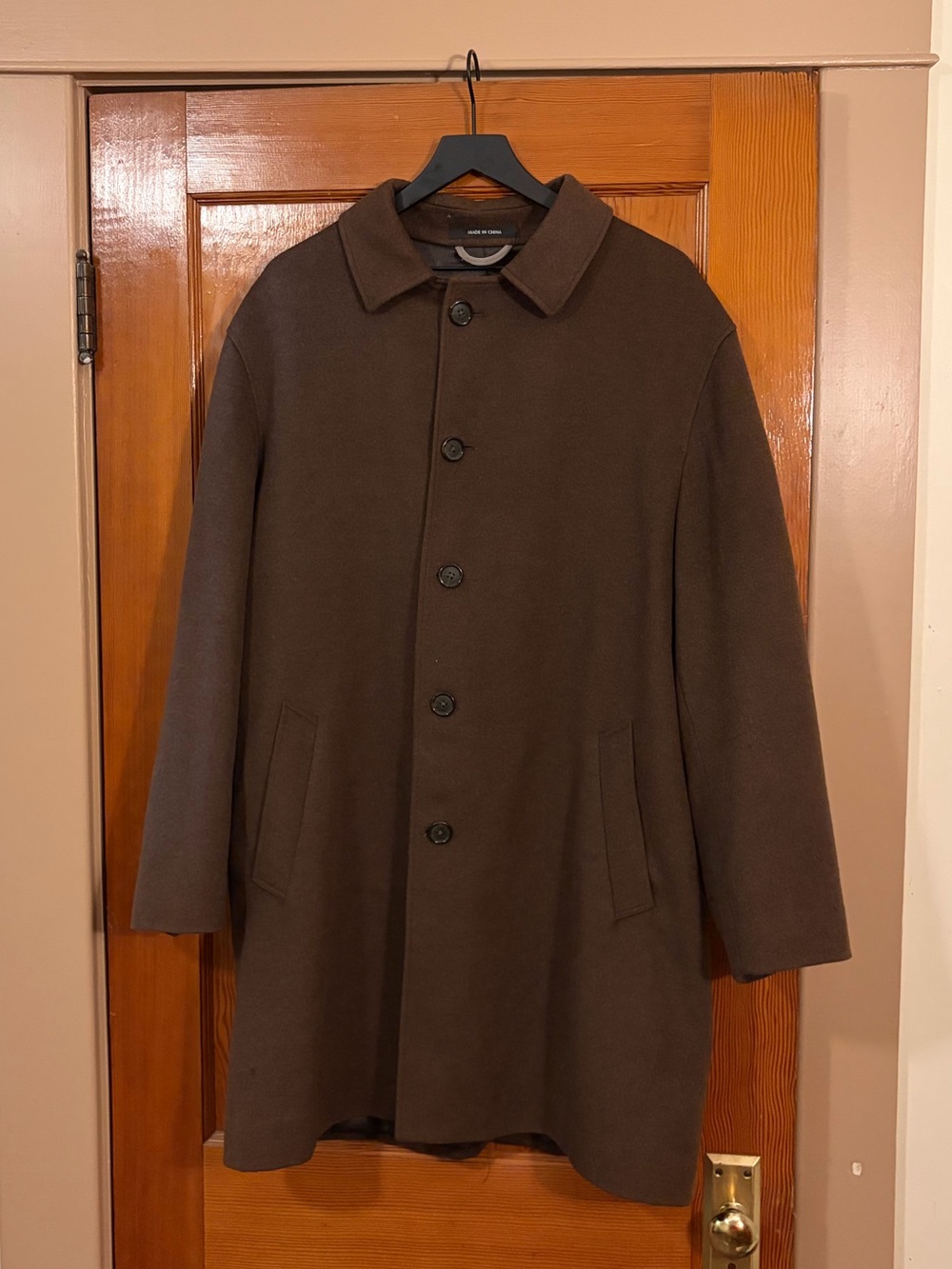 Jones New York Men's Dark Brown Pea Coat